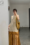 Mutedance 24 Spring/Summer Layered Dress MD-MD24SS81-OLD old gold PM136